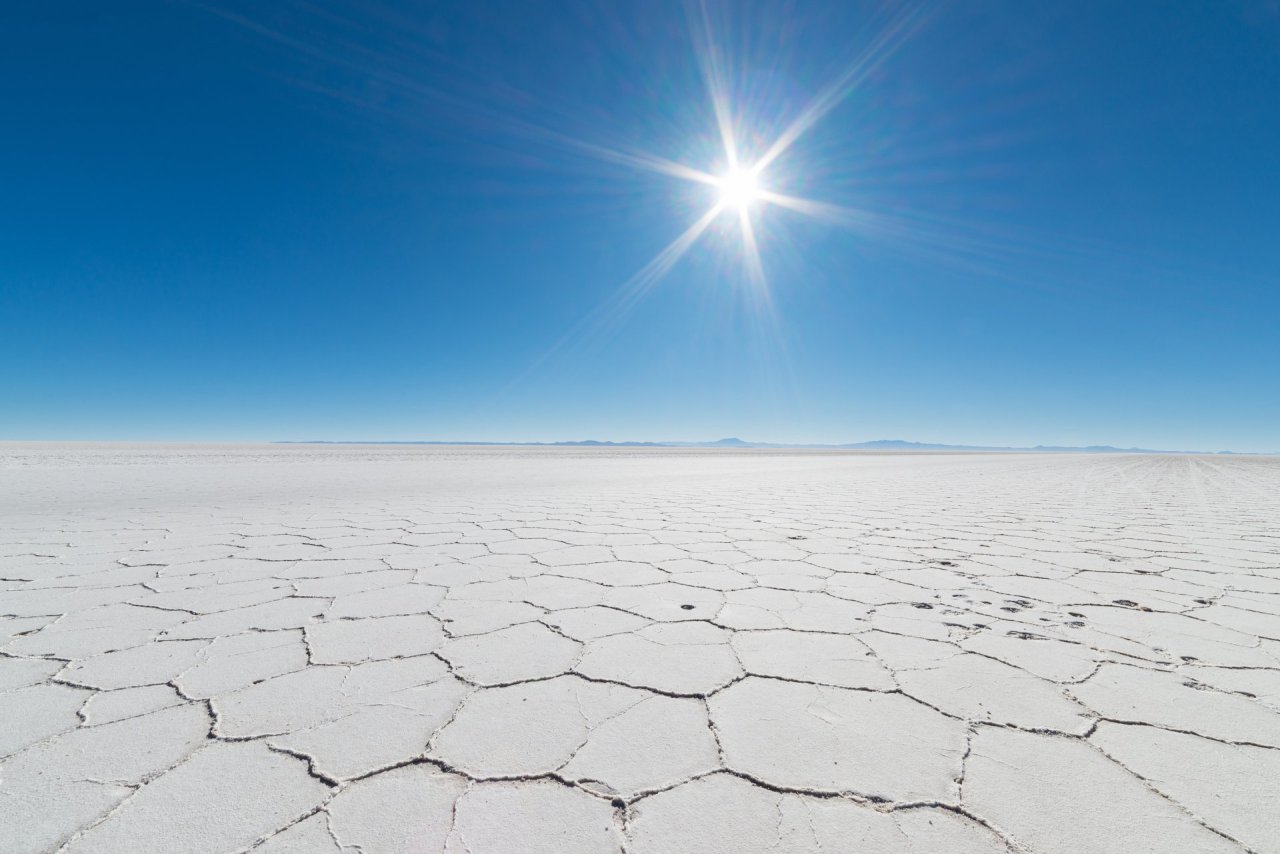 Bolivia salt water lake