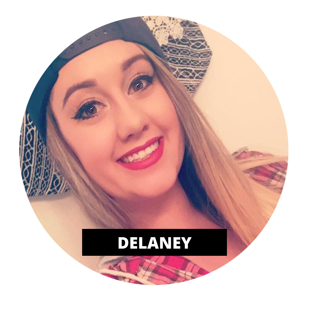 TruCrew Delaney smiling with text box 'Delaney'