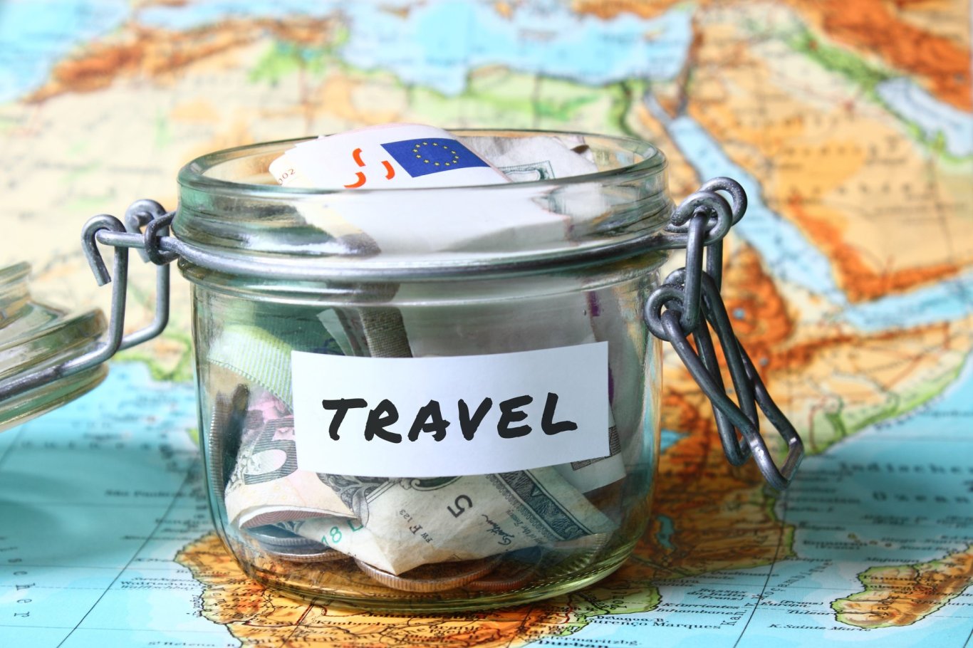 Saving for travels money pot
