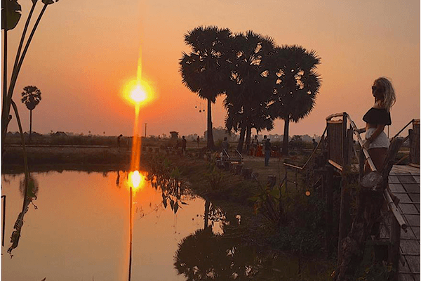 Sunrise in Kampot in Cambodia