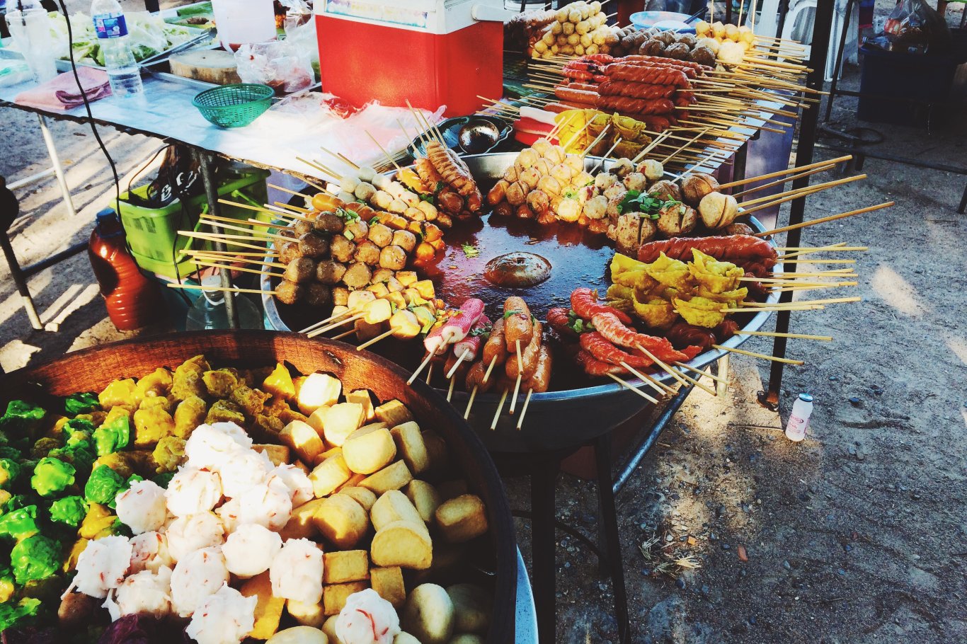 My Awesome foursome go to places in Southern Thailand blog A photo of a stall with different foods