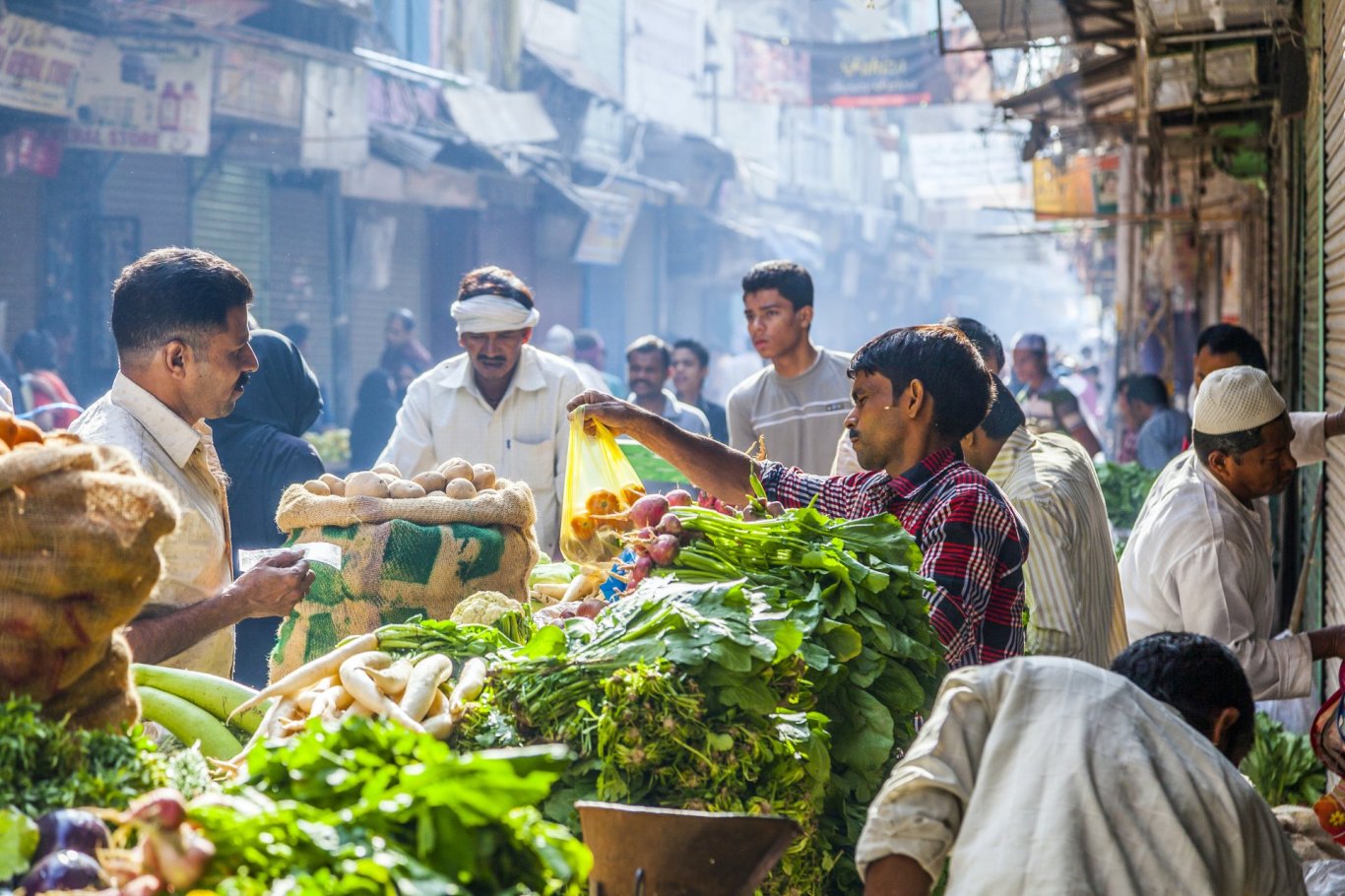 Market stall in Dehli, India