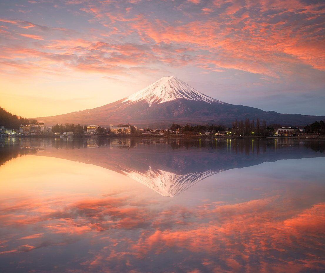 mount fuji sunset