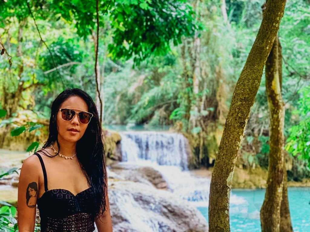 Laos waterfall view