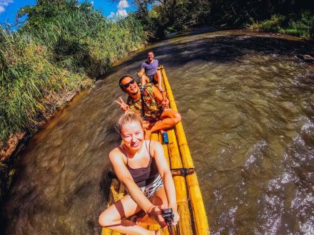 Bamboo raft trip in Chiang Mai Thailand 