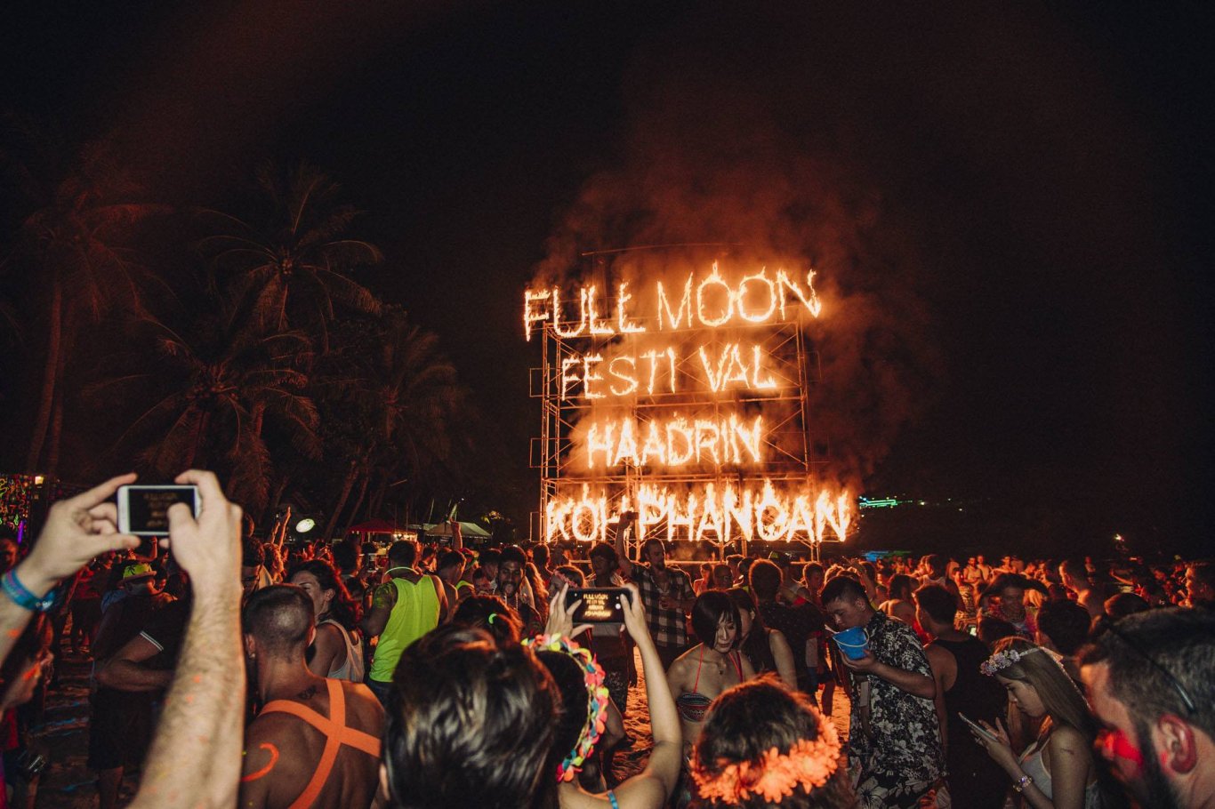 Full moon party in Thailand on Haadrin beach