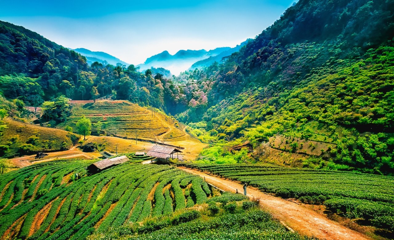 View of the hills and mountains of Chiang Mai, Thailand