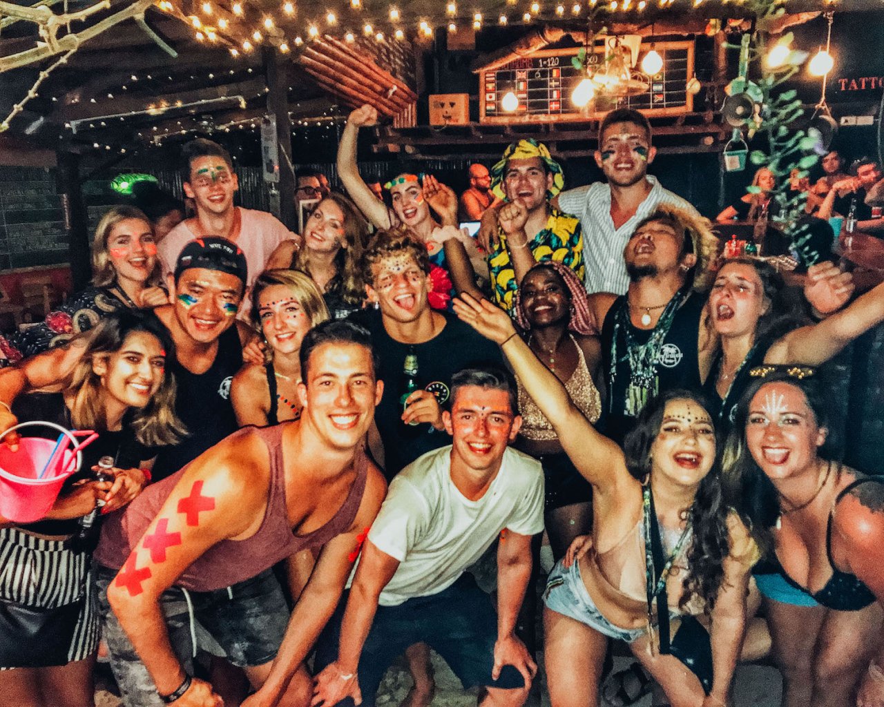 Enjoying the full moon party in Koh Phangan Thailand 