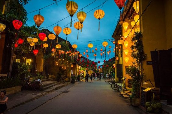 lanterns lining the streets of hoi an vietnam